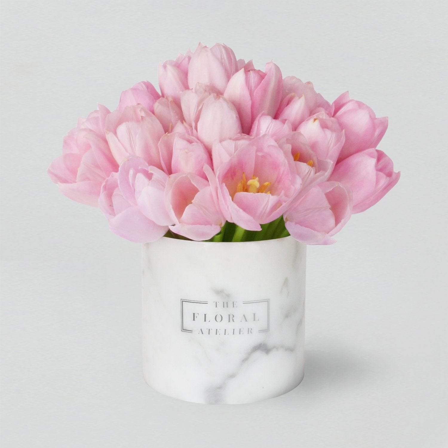 Pink Tulip Luxe Marble Vase - The Floral Atelier, image size:1500x1500
